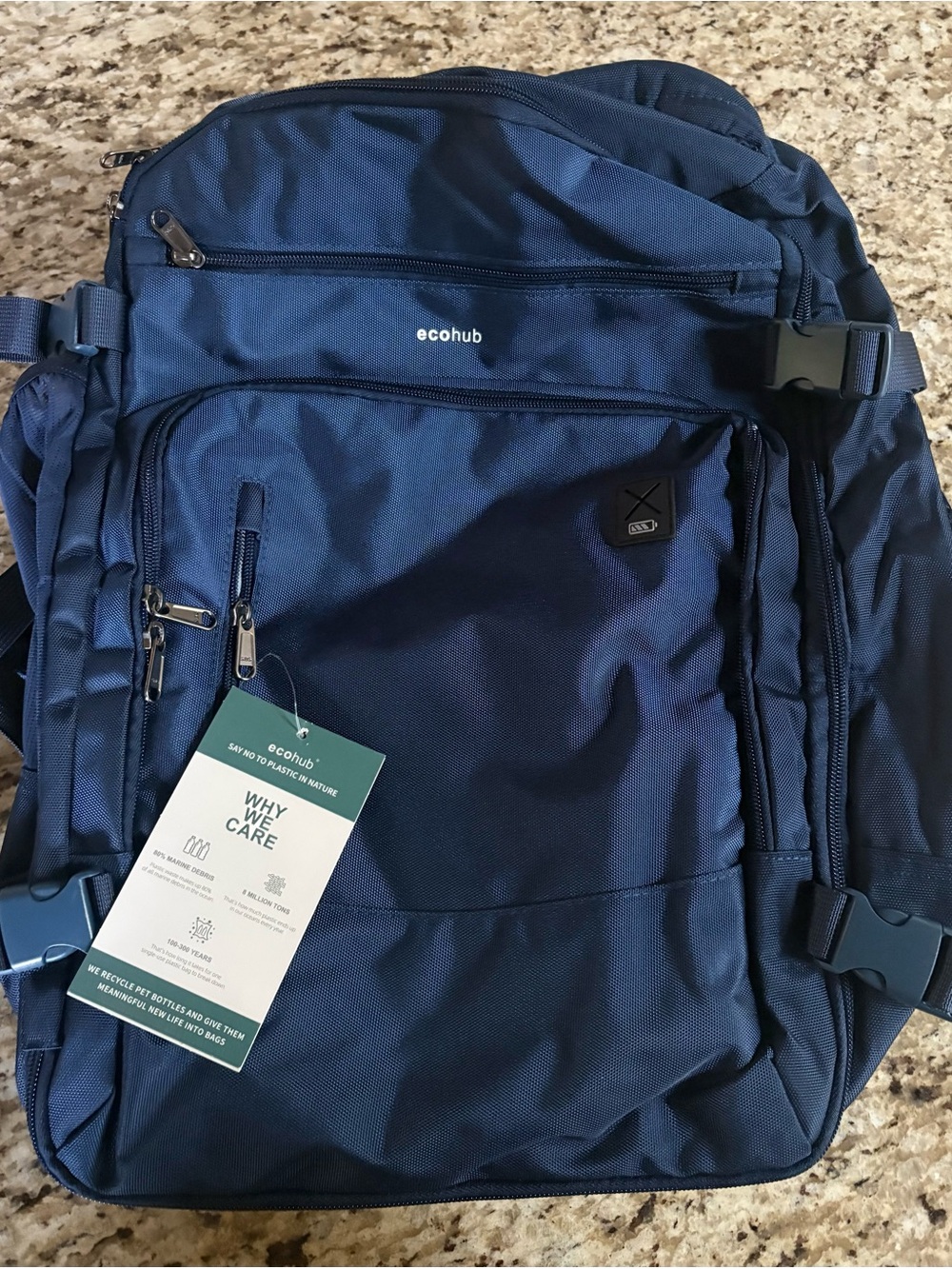 ECOHUB Travel Backpack Hand Luggage Navy Travel Backpack